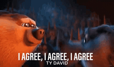 A Cartoon Sloth Says I Agree , I Agree , I Agree By Ty David GIF