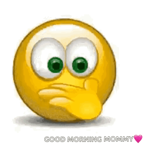 A Cartoon Smiley Face Is Holding A Red Heart In Its Hand And Saying Good Morning Mommy . GIF