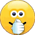 A Cartoon Smiley Face Is Wearing A White Glove . GIF