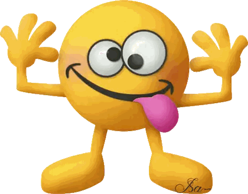 A Cartoon Smiley Face Sticking Out Its Tongue Sticker