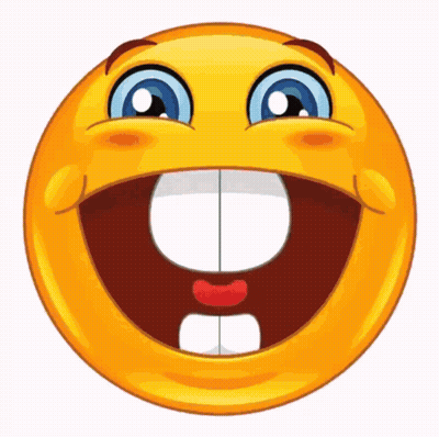 A Cartoon Smiley Face With A Big Smile On It GIF