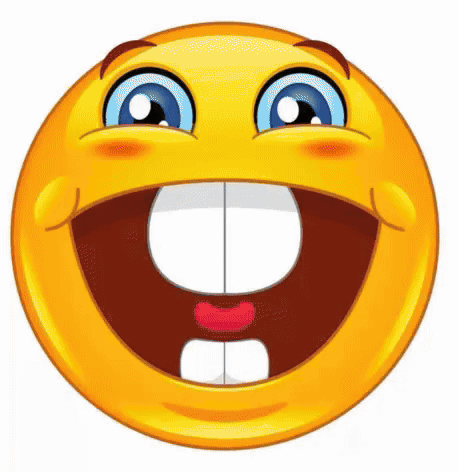 A Cartoon Smiley Face With A Big Smile On It GIF
