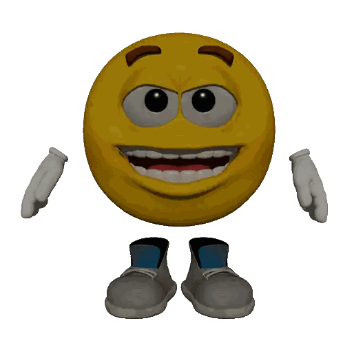 A Cartoon Smiley Face With A Pair Of Shoes On Its Legs Sticker