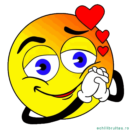 A Cartoon Smiley Face With Hearts On It 'S Face Sticker
