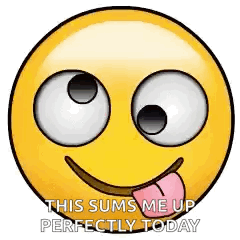 A Cartoon Smiley Face With Its Tongue Hanging Out . GIF