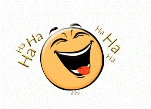 A Cartoon Smiley Face With The Words Ha Ha Ha Ha Ha Surrounding It GIF