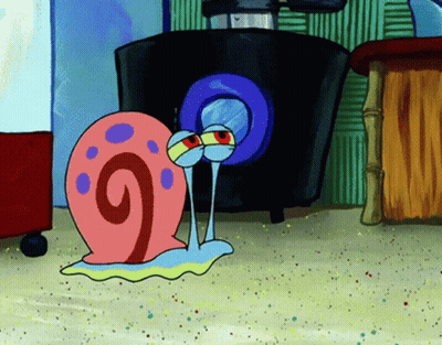 A Cartoon Snail With The Letter G On Its Shell GIF