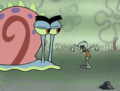 A Cartoon Snail With The Number 9 On Its Shell GIF