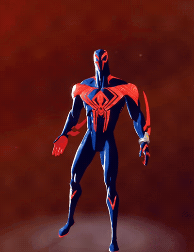 A Cartoon Spider Man With A Number 6 Behind Him GIF