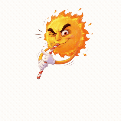 A Cartoon Sun Is Drinking Through A Straw And The Word Energy Is Below It GIF