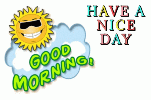A Cartoon Sun With Sunglasses Says Good Morning GIF