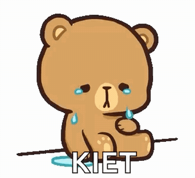 A Cartoon Teddy Bear Is Crying And Sitting On The Ground With Tears Coming Out Of Its Eyes . GIF