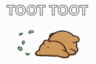 A Cartoon Teddy Bear Is Laying Down And Blowing A Green Smoke . GIF