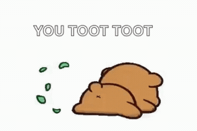 A Cartoon Teddy Bear Is Laying Down With A Green Bubble Coming Out Of Its Butt . GIF
