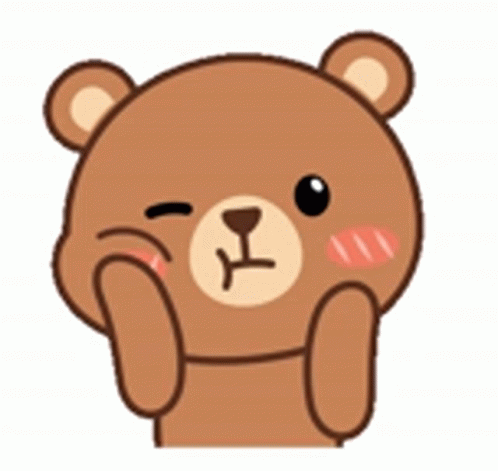 A Cartoon Teddy Bear Is Looking At The Camera With His Hands On His Hips . GIF