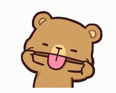 A Cartoon Teddy Bear Is Sticking Its Tongue Out And Making A Funny Face . GIF