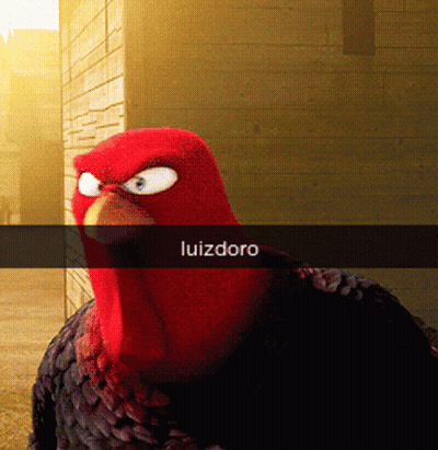 A Cartoon Turkey With The Name Luizdoro On The Bottom Right GIF
