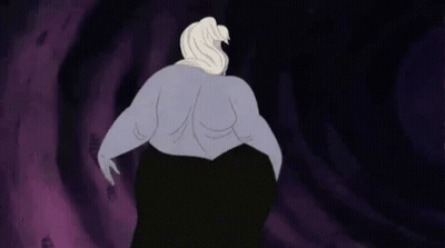 A Cartoon Ursula From The Little Mermaid Says " Work It " GIF