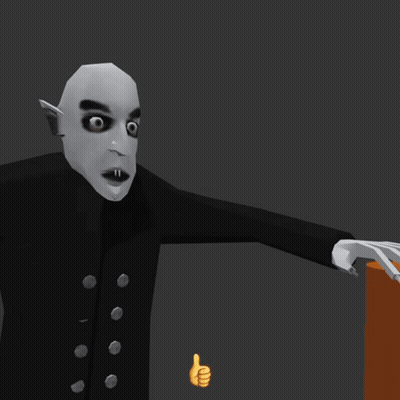 A Cartoon Vampire Giving A Thumbs Up GIF
