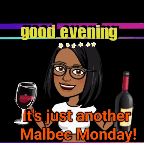 A Cartoon Woman Is Holding A Glass Of Wine And A Bottle GIF