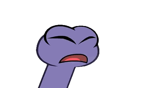 A Cartoon Worm With A Very Angry Look On His Face Sticker
