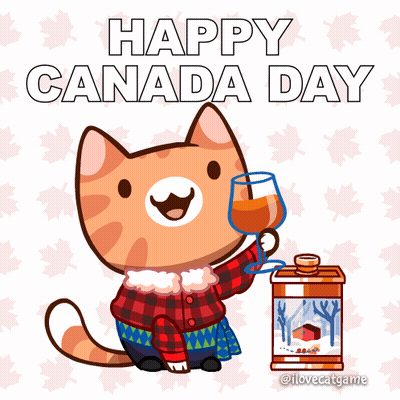 A Cat Holding A Glass Of Maple Syrup And A Bottle Of Maple Syrup GIF