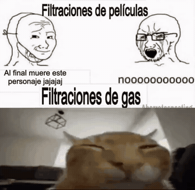 A Cat Is Laying Down Next To A Cartoon Of A Man And A Cartoon Of A Woman . GIF