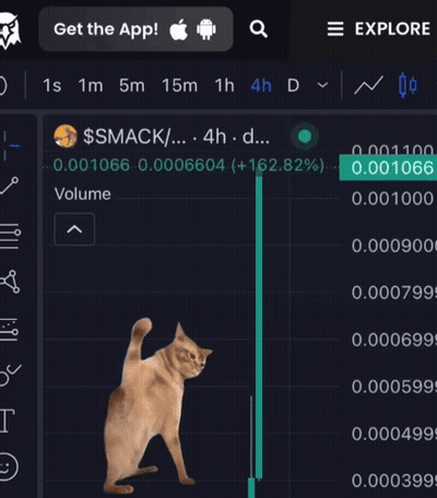 A Cat Is Standing In Front Of A Graph That Says Smack GIF