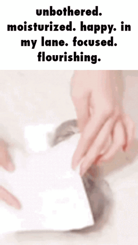 A Cat Is Wrapped In A Towel With A Caption That Says Unbothered Moisturized Happy In My Lane GIF