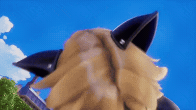 A Cat Noir From Miraculous Ladybug Is Holding A Purple Object In His Hand . GIF
