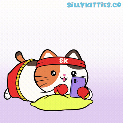 A Cat Wearing A Headband That Says ' I Love U ' GIF