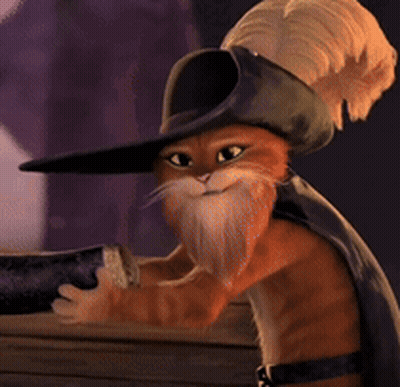 A Cat With A Beard Wearing A Black Hat GIF