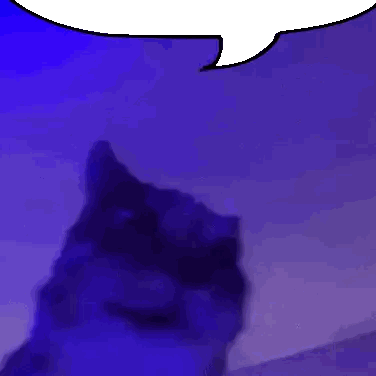 A Cat With A Speech Bubble Above It Sticker