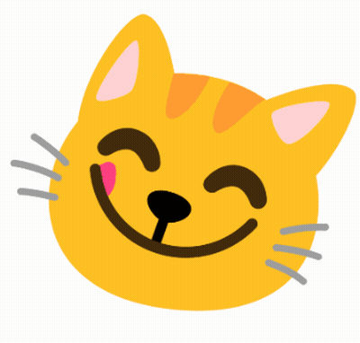 A Cat With Its Tongue Hanging Out And Smiling GIF