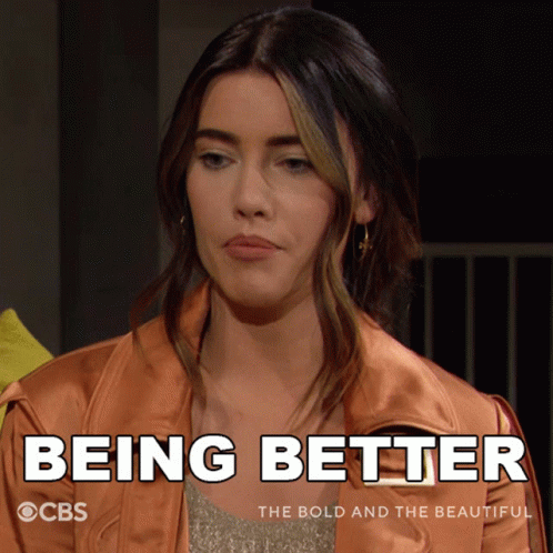 A Cbs Ad With A Woman And The Words Being Better On It GIF