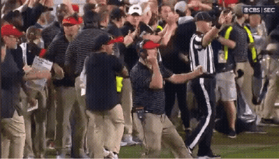 A Cbs Sec Broadcast Of A Football Game With A Crowd Of People GIF