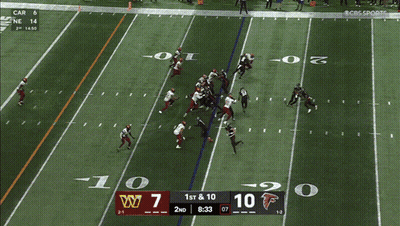 A Cbs Sports Broadcast Of A Football Game Between The Falcons And Virginia Tech GIF