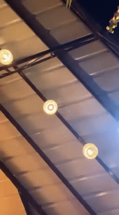 A Ceiling With A Lot Of Lights On It GIF