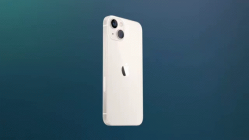 A Cell Phone With A Blue And White Background Is Floating In The Air GIF