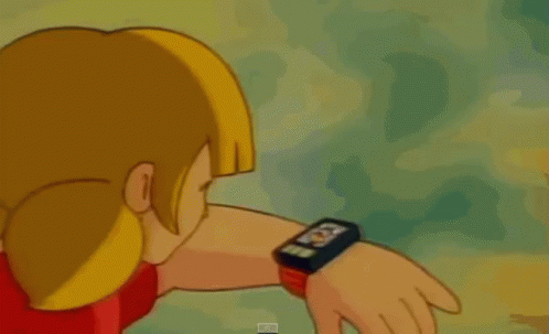 A Cell Phone With A Picture Of A Cartoon Rabbit On The Screen GIF