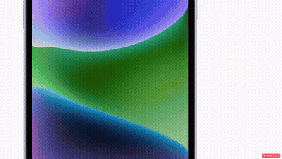 A Cell Phone With A Purple And Green Swirl On It GIF