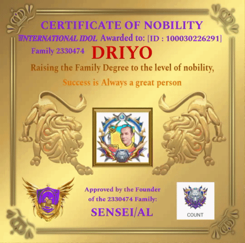 A Certificate Of Nobility For The Founder Of The 2330478 Family GIF