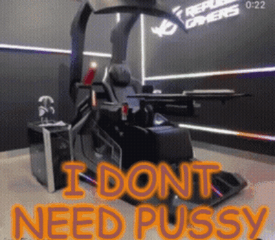 A Chair That Says I Don T Need Pussy On It GIF
