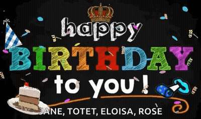 A Chalkboard With The Words Happy Birthday To You GIF