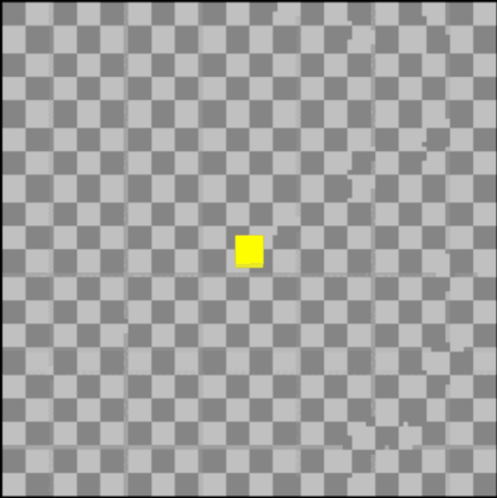 A Checkered Background With A Yellow And White Star In The Center GIF
