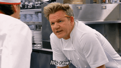 A Chef Says It 'S Raw In Front Of Another Chef GIF