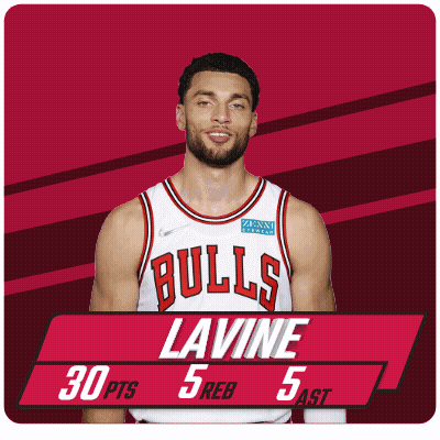 A Chicago Bulls Player Named Lavine Has 30 Pts And 5 Reb GIF
