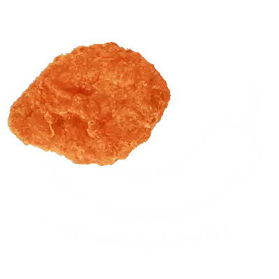 A Chicken Nugget With The Words Schnuggs-O-Meter Written Below It Sticker