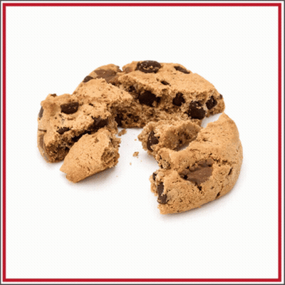 A Chocolate Chip Cookie With A Bite Taken Out Of It And The Words Which Is Better GIF