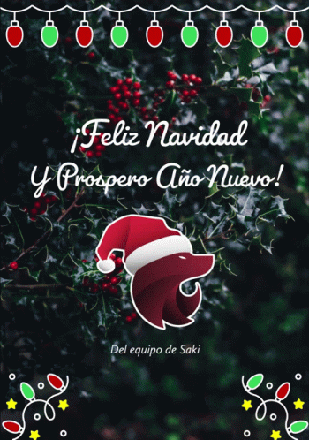 A Christmas Card That Says Feliz Navidad Y Prospero Ano Nuevo On It GIF